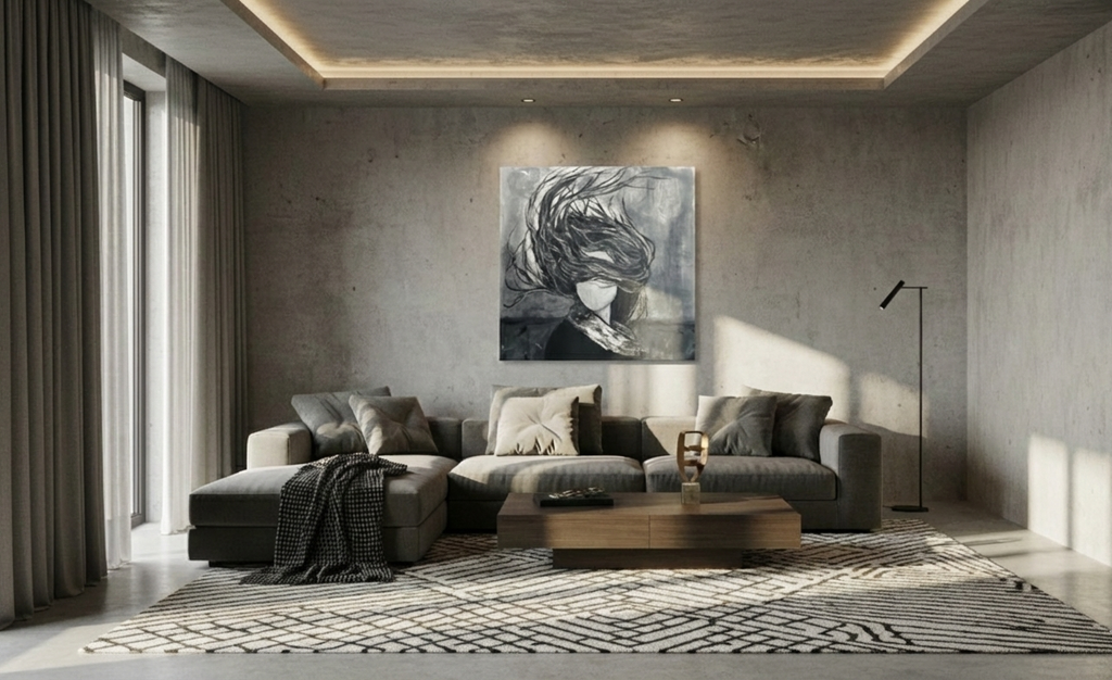 „Wietrzny Koncert” – obraz akrylowy na płótnie 50×50 cm (2025)